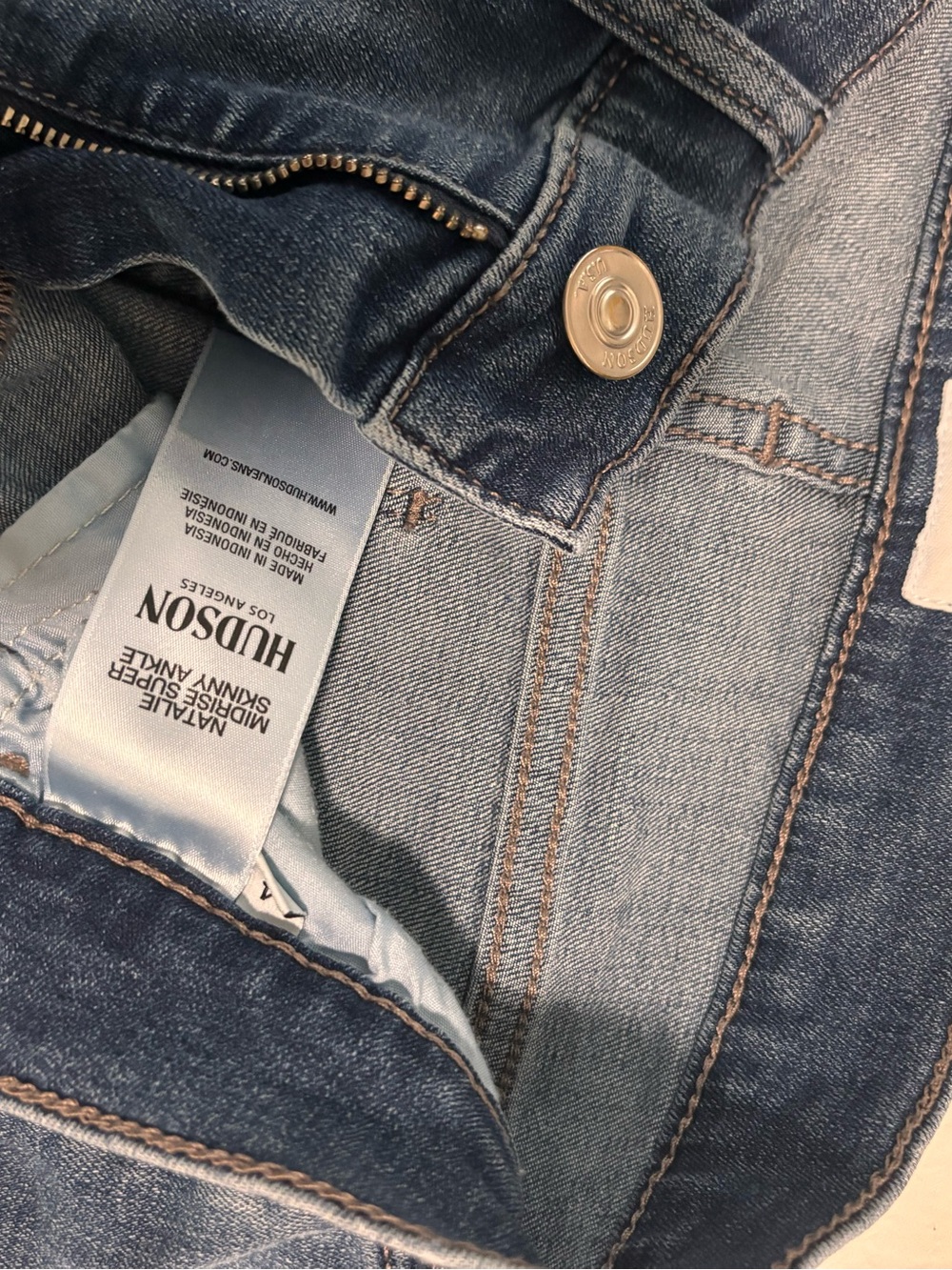 Hudson Jeans Skinny Jean in Light Blue Denim